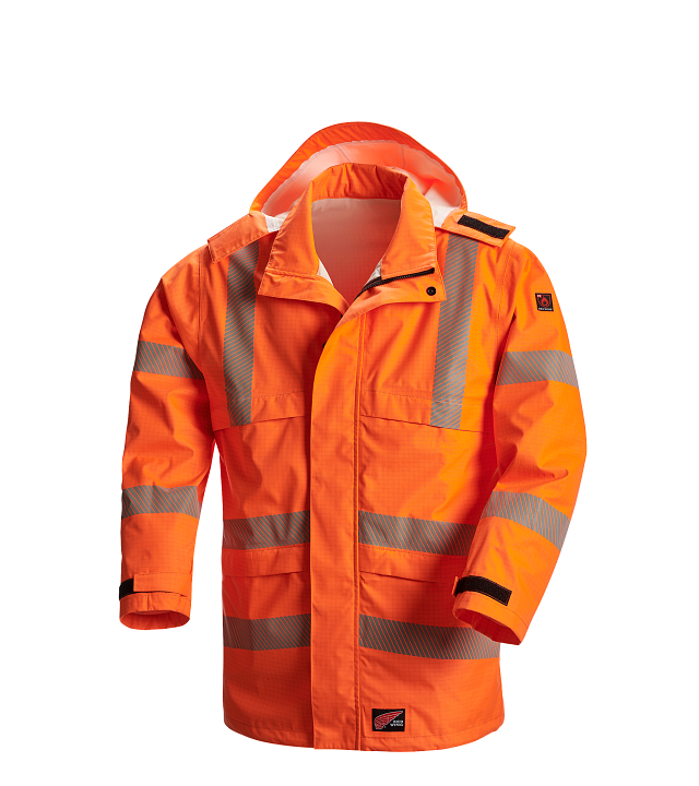 Red Wing 65192 FlashGuard Hi-vis FR Rainwear Jacket — Orange