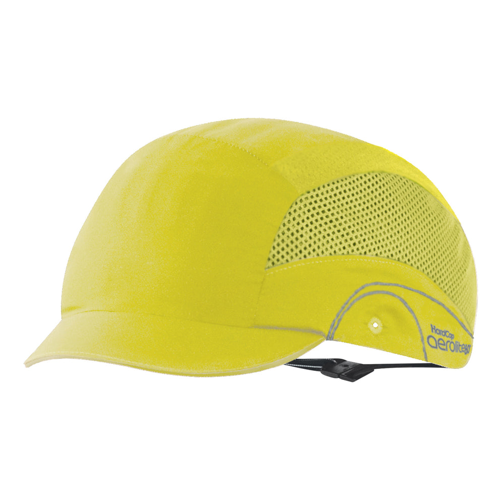 Hardcap Aerolite® 60° Lightweight Bump Cap - 2.5cm Peak - High Visibility Yellow