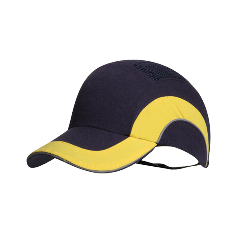 Hardcap™ A1+ Bump Cap - 7cm Peak - Navy / Yellow