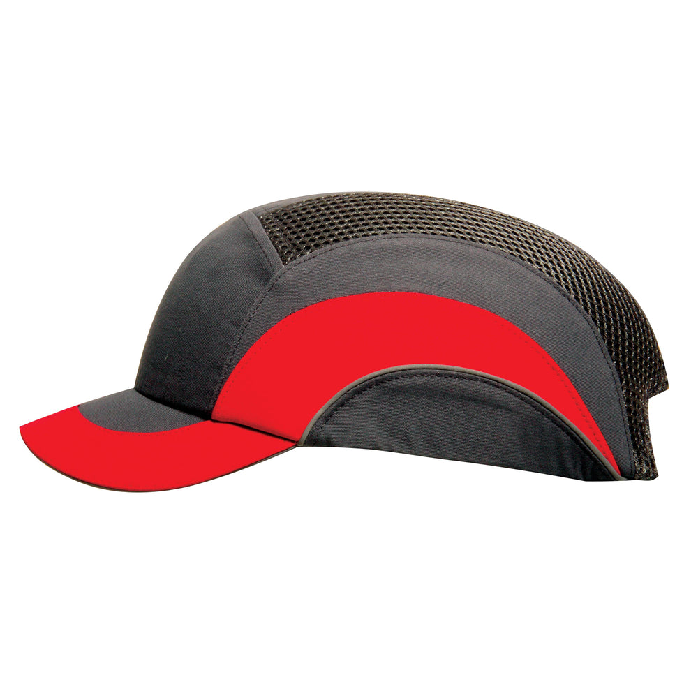 Hardcap™ A1+ Bump Cap - 5cm Peak - Grey / Red