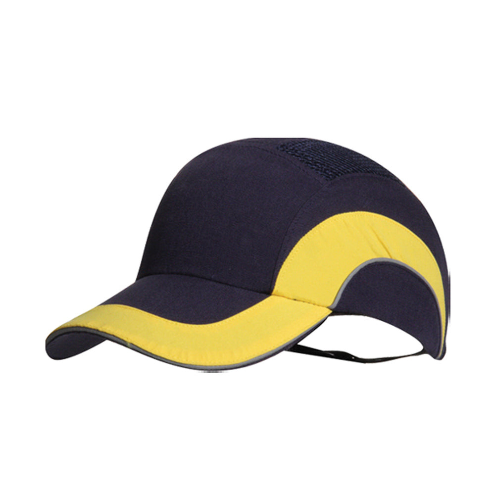 Hardcap™ A1+ Bump Cap - 5cm Peak - Navy / Yellow