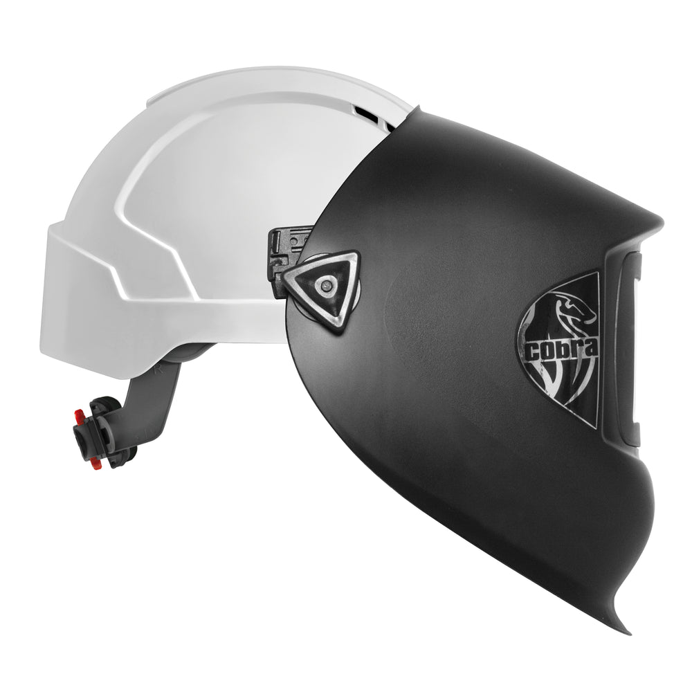 EVOLite® Safety Helmet with Cobra® Welding Visor (DIN 9-13) - Wheel Ratchet - White