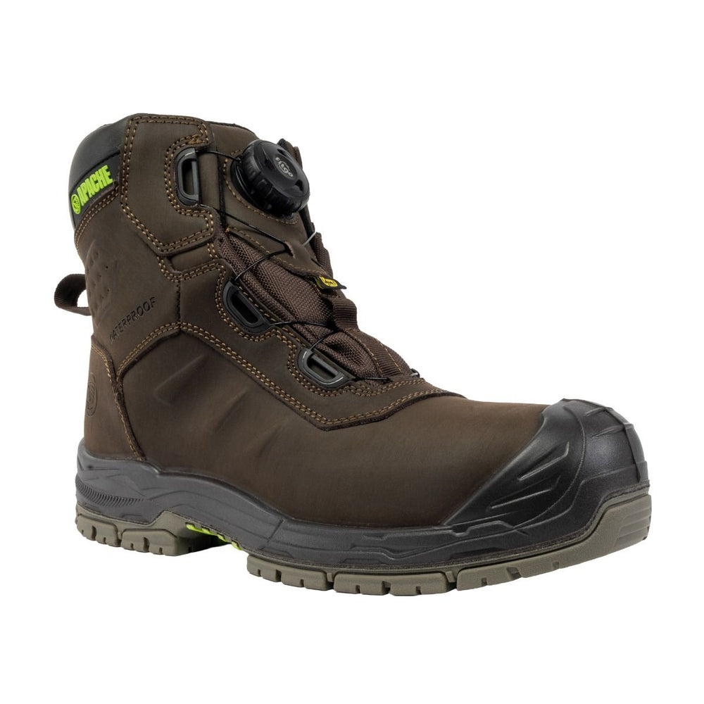 Apache Churchill Brown — Brown waterproof FITGO safety boot ESD — official product view