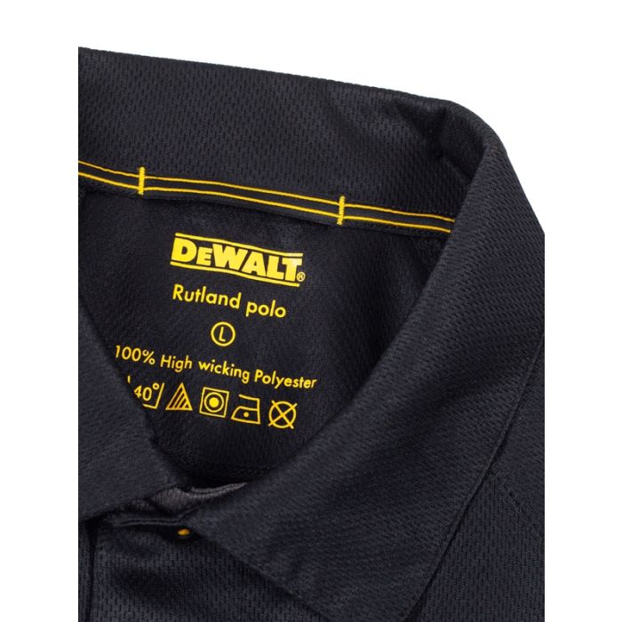 DeWalt Rutland — Black/Grey Moisture Wicking Polo Shirt