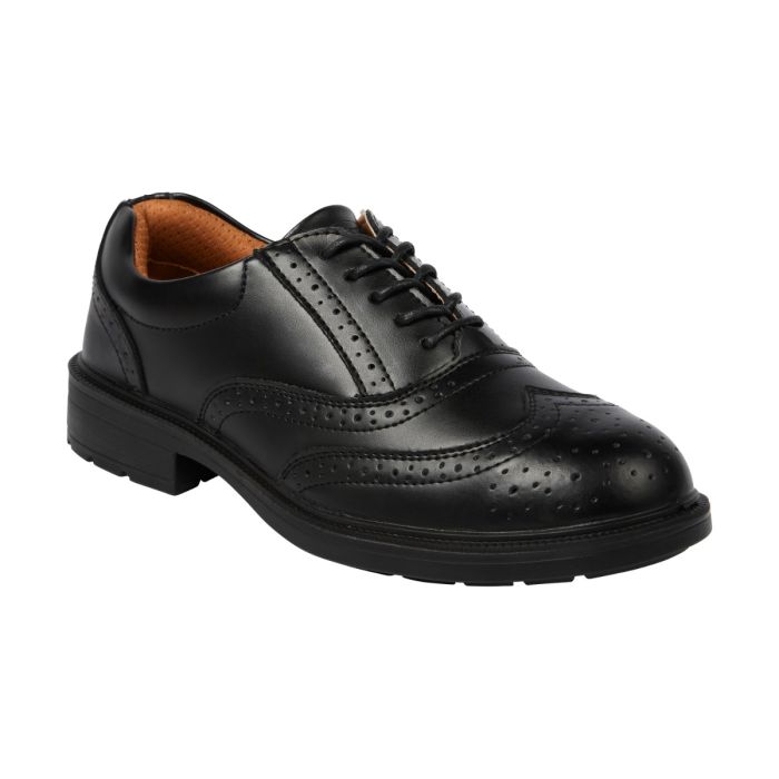 City Knights SS500CM — Black Brogue Safety Shoe