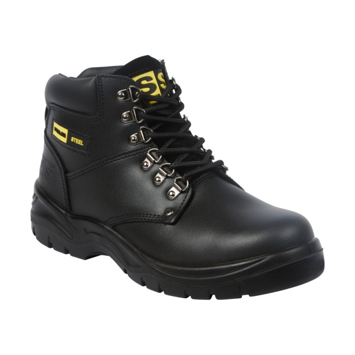 Sterling Steel SS806SM — Black 6 Eye Hiker Boot