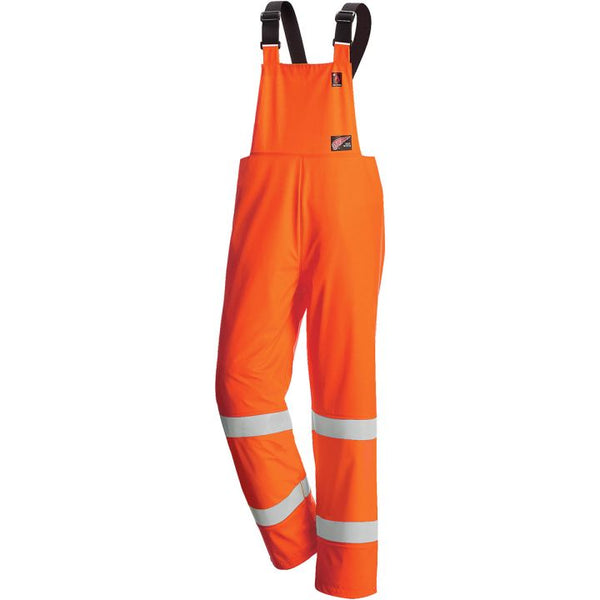 Red Wing 65187 Hi-vis FR Rainwear Bib and Brace — Orange/Yellow