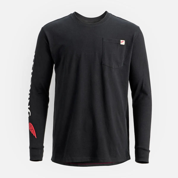Red Wing 98474 Men's L/S Tee with Sleeve Print Black