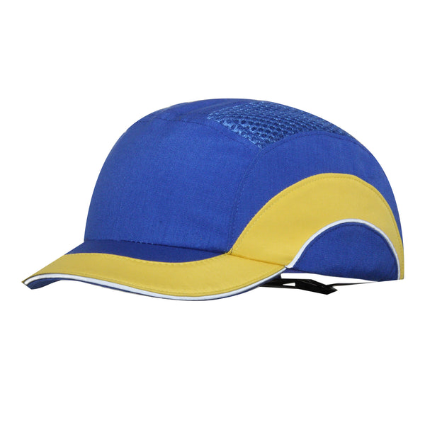 Hardcap™ A1+ Bump Cap - 5cm Peak - Blue / Yellow
