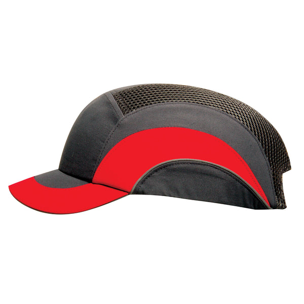 Hardcap™ A1+ Bump Cap - 5cm Peak - Grey / Red