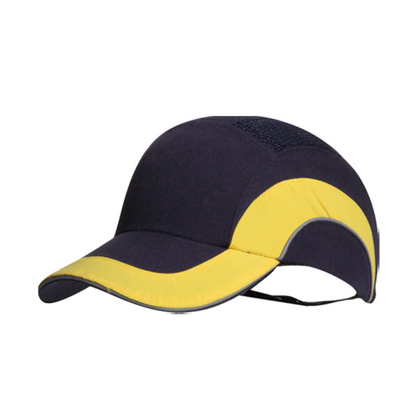 Hardcap™ A1+ Bump Cap - 5cm Peak - Navy / Yellow