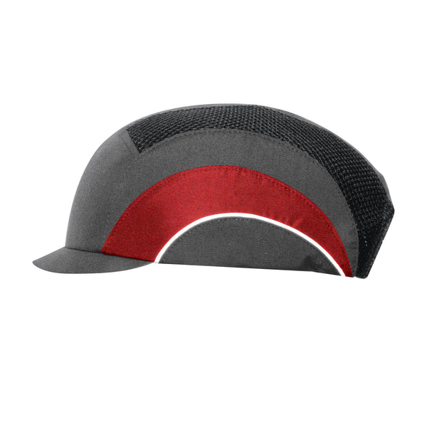 Hardcap™ A1+ Bump Cap - 2.5cm Peak - Grey / Red