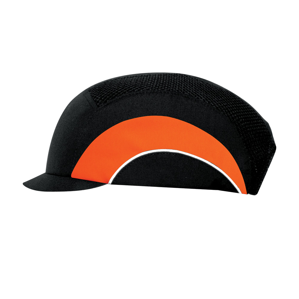 Hardcap™ A1+ Bump Cap - 2.5cm Peak - Black / Hi-Vis Orange