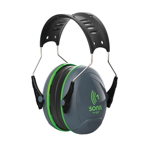 Sonis®1 Adjustable Ear Defenders 27dB SNR - Grey / Green