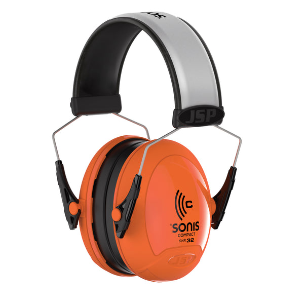 Sonis® Compact Low Profile Extra Visibility Adjustable Ear Defenders - 32dB SNR