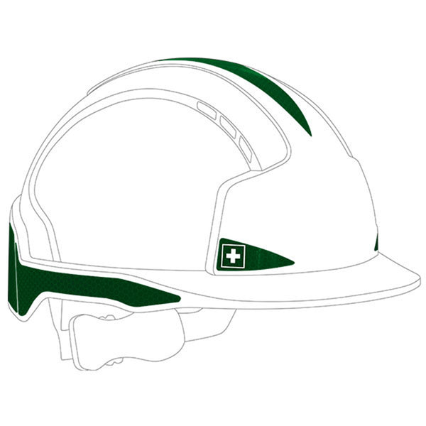 Reflective CR2 Decal Kit for EVOLite® - Green First Aid - Pack of 10