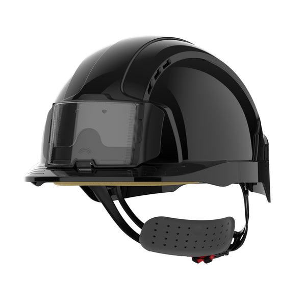 EVOLite® Safety Helmet with ID Card Holder / Lamp Bracket - Black