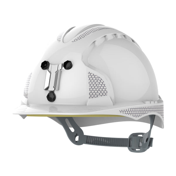 EVO®3 Mining Safety Helmet with Lamp Bracket - CR2 - Slip Ratchet - White
