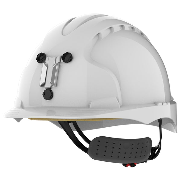 EVO®3 Mining Safety Helmet with Lamp Bracket - Wheel Ratchet - White