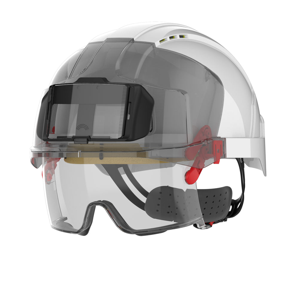 EVO® VISTAlens® with ID Card Holder - White / Smoke - Vented