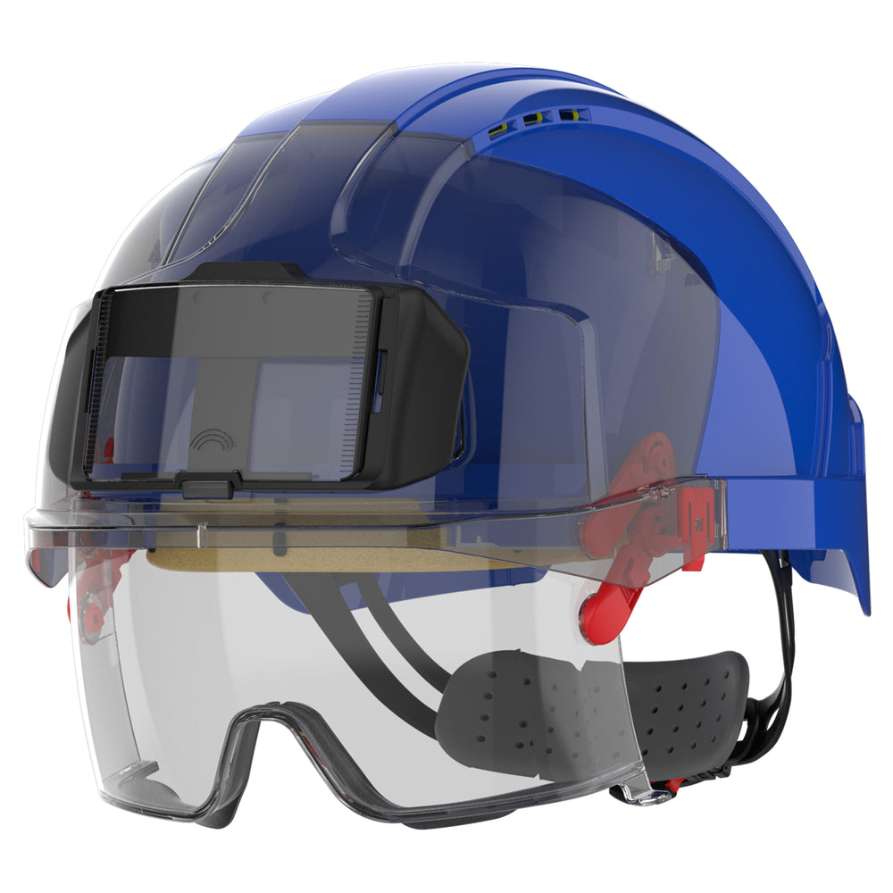 EVO® VISTAlens® with ID Card Holder - Blue / Smoke - Vented