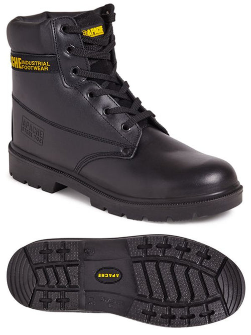 Apache AP300 — Black 6 Eye Safety Boot — AP300