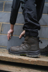 Apache Churchill Brown — Brown waterproof FITGO safety boot ESD — Churchill Brown