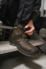 Apache Churchill Brown — Brown waterproof FITGO safety boot ESD — Churchill Brown