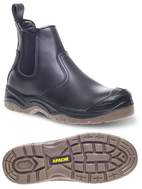Apache AP714SM — Black Safety Dealer Boot — AP714SM
