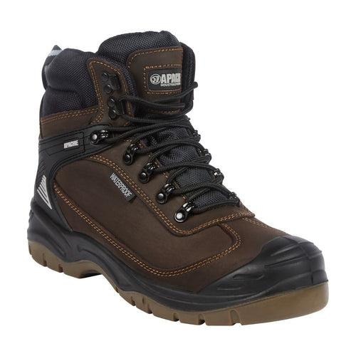 Apache RANGER BROWN S3WR — Brown Waterproof Safety Hiker — RANGER BROWN S3WR