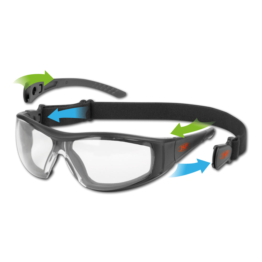 Stealth™ Hybrid Safety Specs / Goggles - Clear K&N Anti-scratch/Anti-mist Lenses