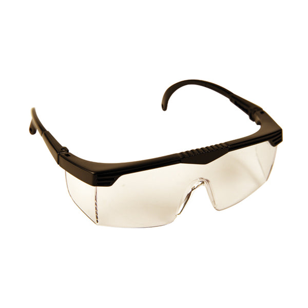 Junior Wraparound Safety Specs - Clear Lenses - Black Frames