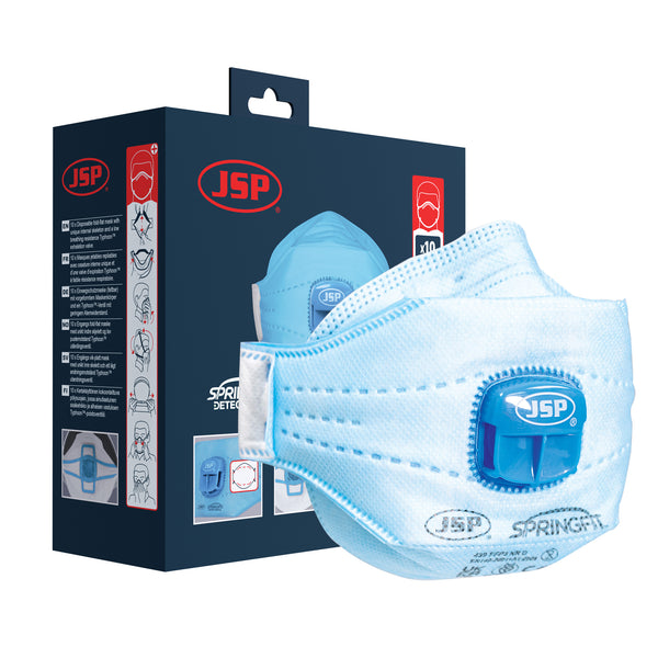 Springfit™ Detectable FFP3 with Typhoon™ valve - Box of 10