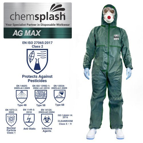 Chemsplash Pesticide AG MAX Coverall - Type 4B/5B/6B (Case of 25 units) | Northyard Safety