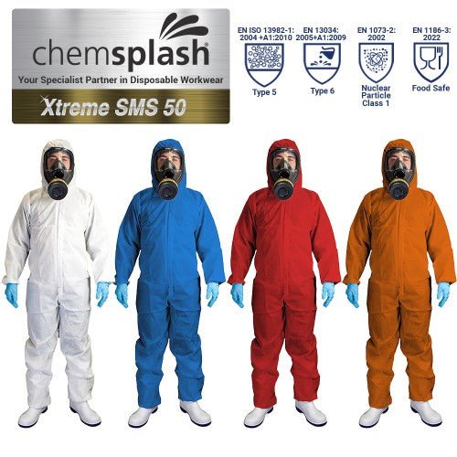 Chemsplash Xtreme 50 SMS Coverall Type 5/6 (Case of 25 units) | Northyard Safety