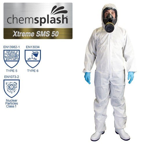 Chemsplash Xtreme 50 SMS Coverall Type 5/6 (Sz 4XL-5XL-6XL) (Case of 25 units) | Northyard Safety
